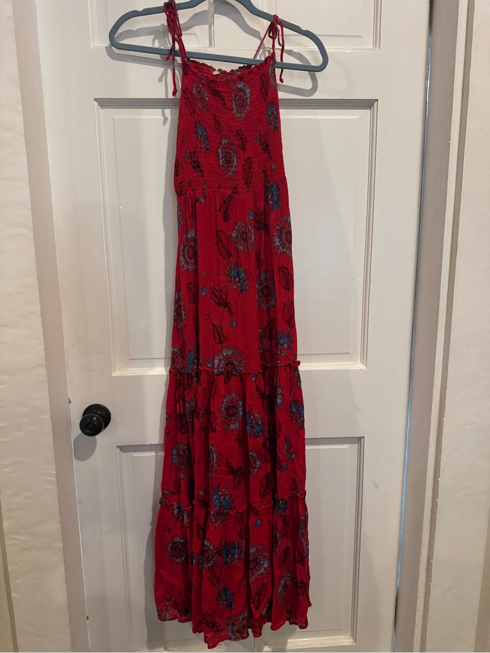 Free People Intimately Red Garden Party Floral Maxi Dress size S? - Picture 3 of 4